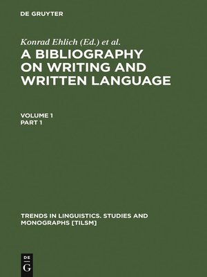 cover image of A Bibliography on Writing and Written Language